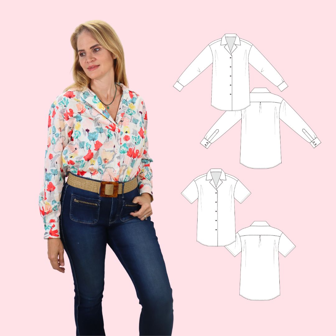 Costura Intermedia: 👚 Cose una camisa con cuello, botones y bolsillos | miércoles 6 pm - 9 pm | 22 de abril - 17 de junio