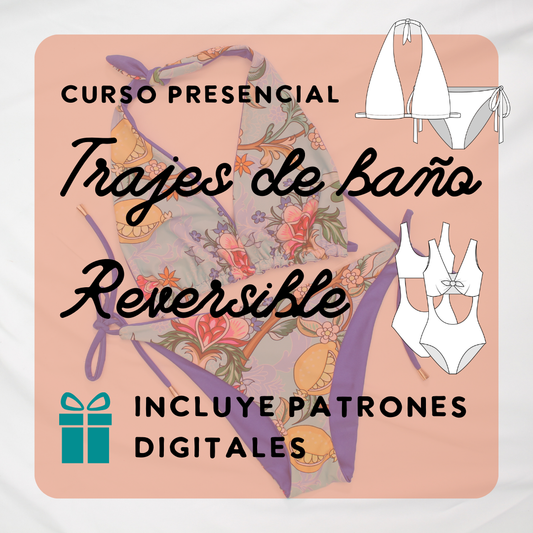 Costura 5: 👙 Confecciona trajes de baño Reversibles de una y dos piezas | Sábados 1-3 pm | Comienza 27 septiembre