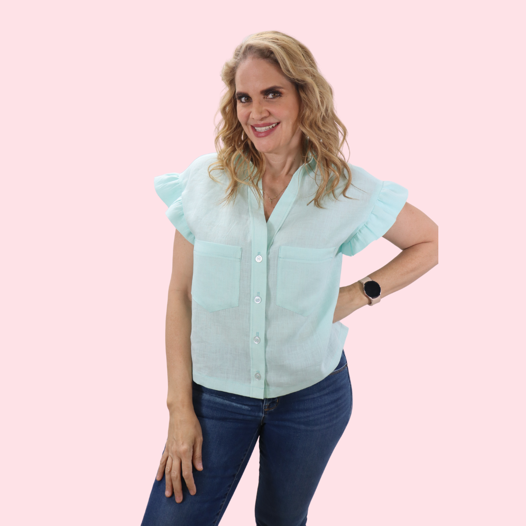 Costura 3: 👚 Cose una camisa de mujer con cuello y botones | Sábados 1pm - 4pm | Ene 25 - Feb 15