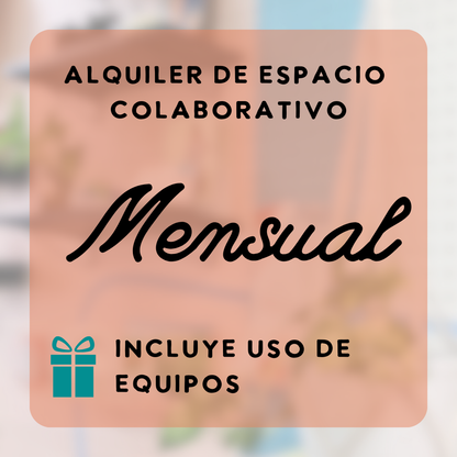Alquiler MENSUAL Espacio Colaborativo de Costura