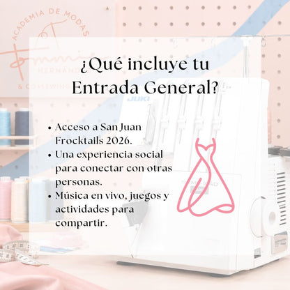Entrada General: San Juan Frocktails | Sábado 14 de nov. | 4 pm - 8 pm